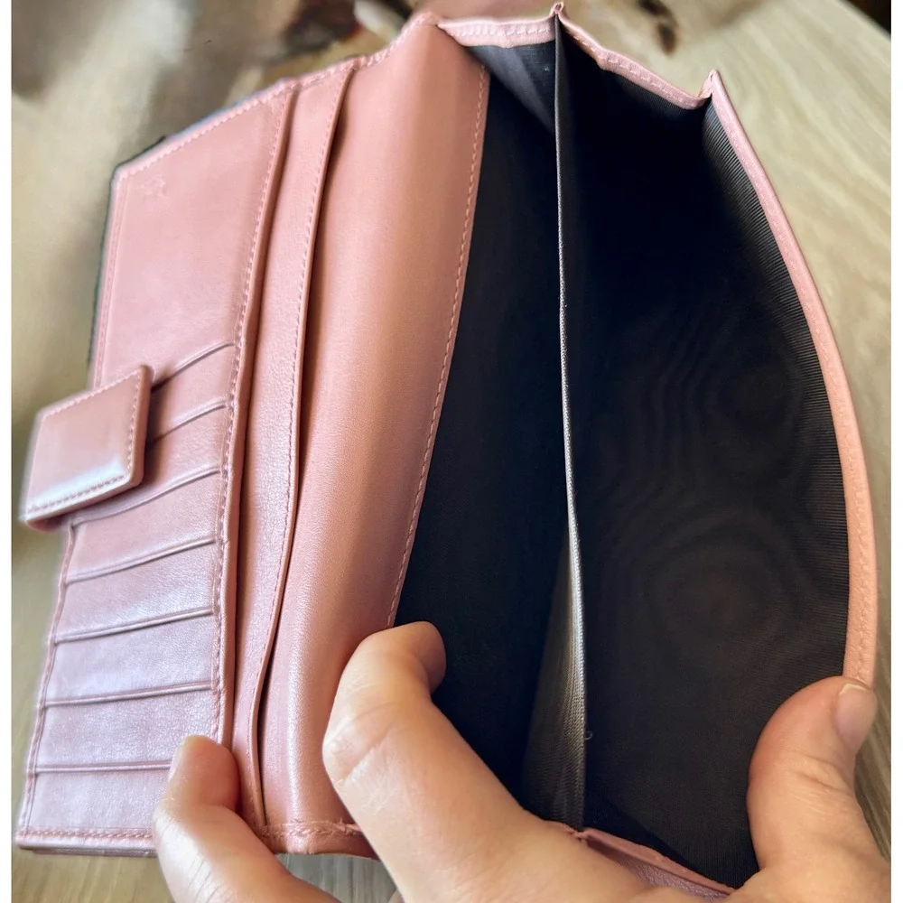 Gucci Microguccissima Pink Leather Continental Wallet GG Monogram 449393